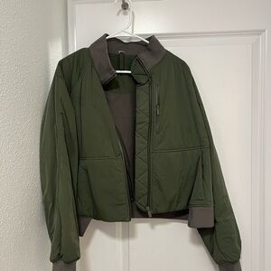 Lululemon Athletica Green Bomber Jacket Lightweight Casual